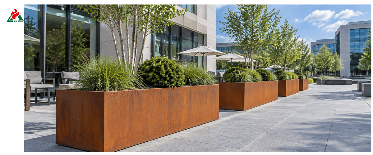 Corten Commercial Planter Supplier